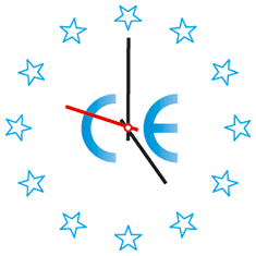 Clock with CE sign